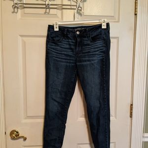 American Eagle Super Stretch Jegging Skinny JEANS Denim Size 12 Preowned